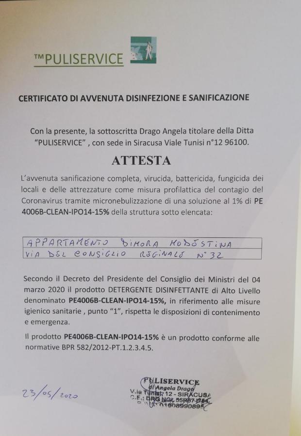 Appartement Dimora Modestina à Syracuse Extérieur photo